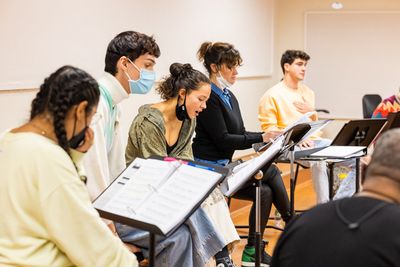 Paravi Das, Luke Ferrari, YDE, Idina Menzel, and Michael Williams Photo