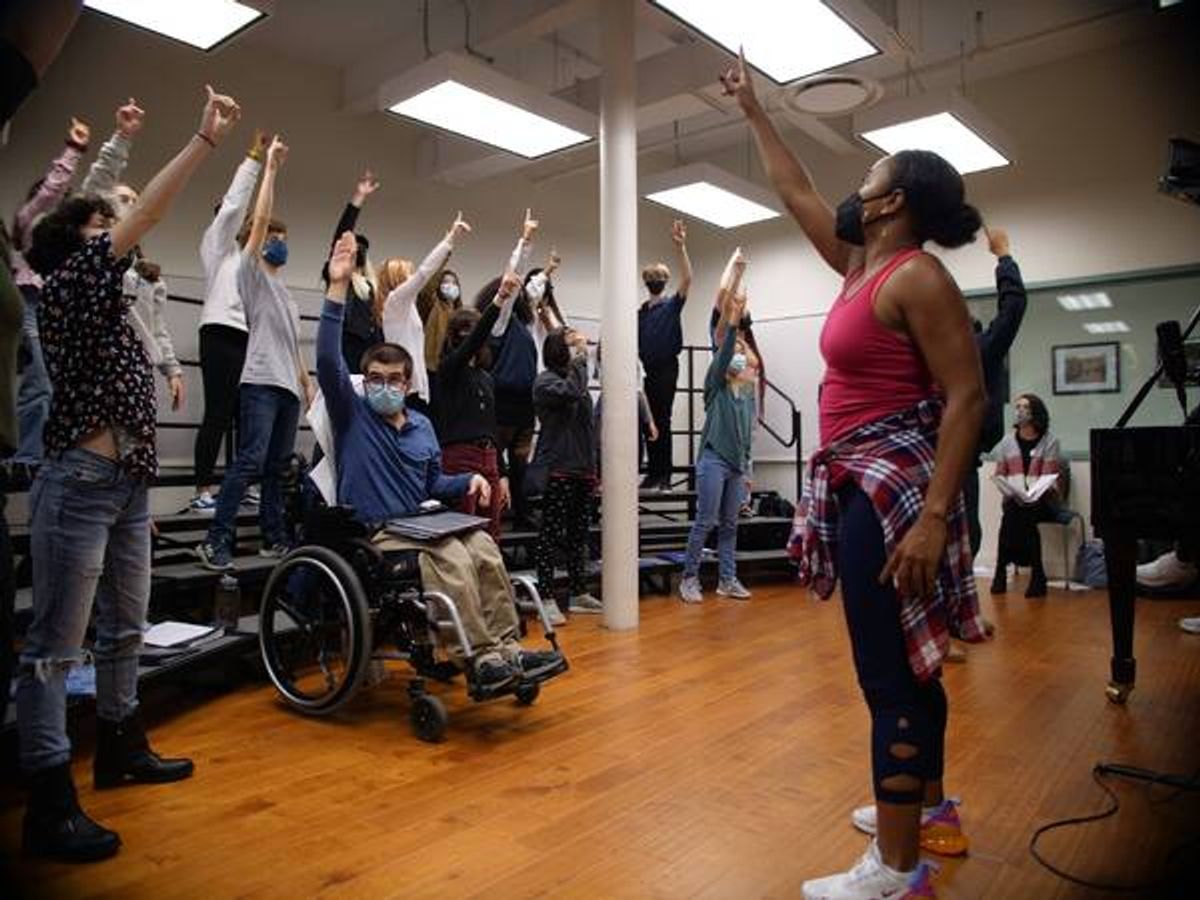 Members of the Boston Children’s Chorus and Chanel DaSilva at 