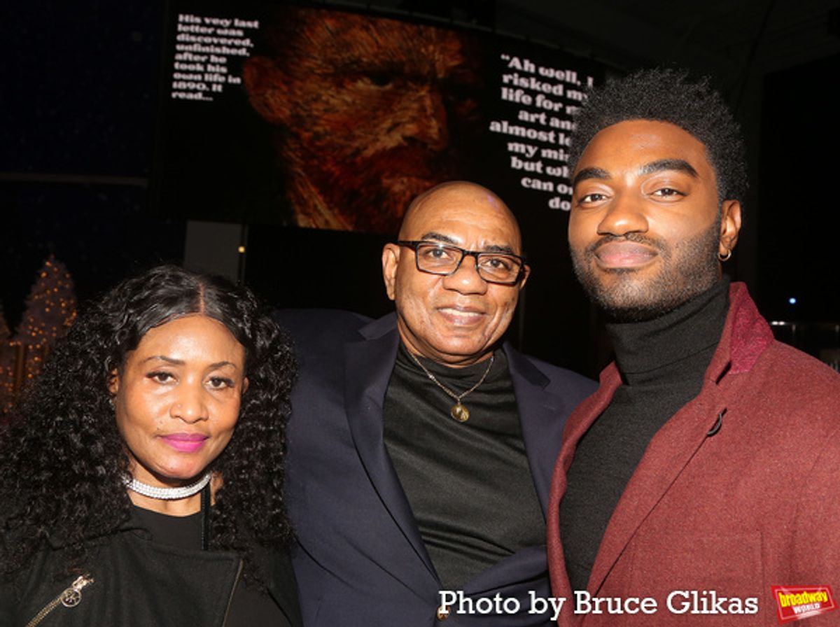 Jelani Alladin and his partents  at 