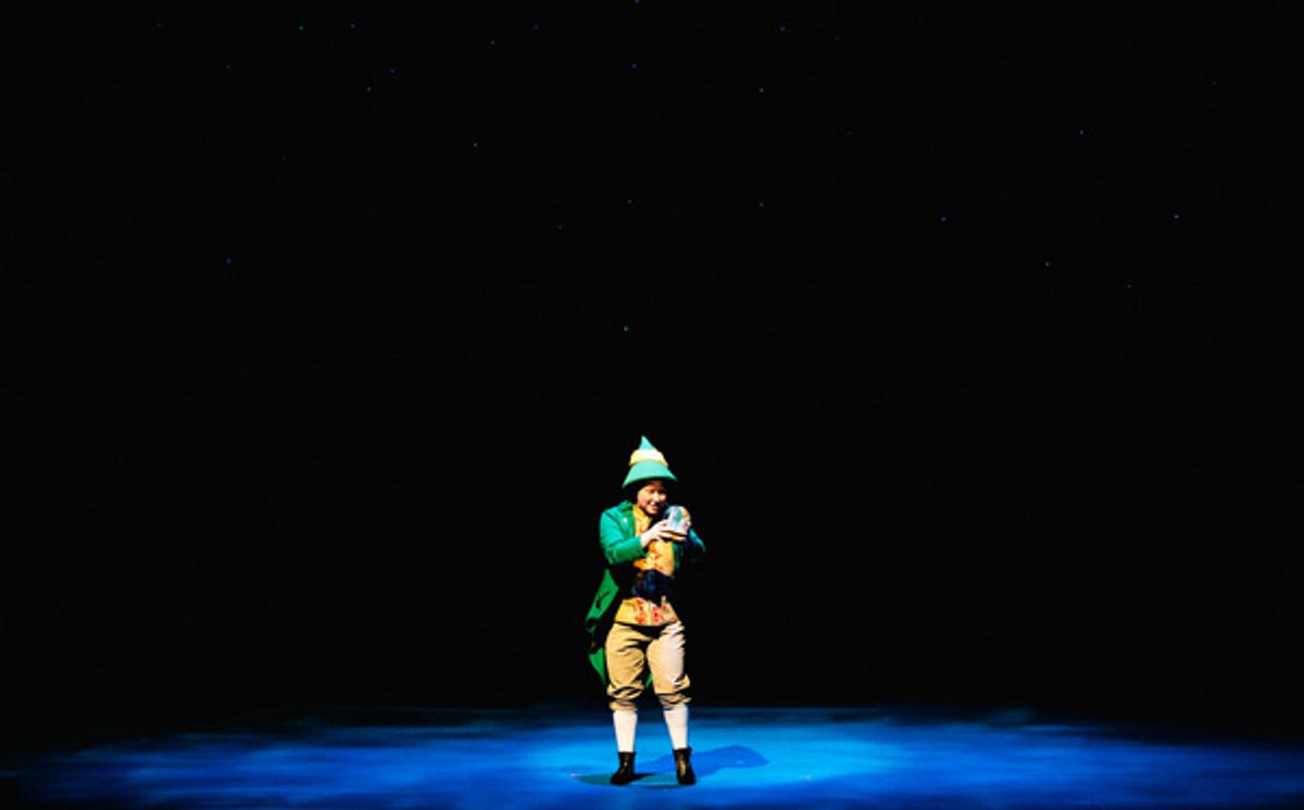 Sayer Keeley as Buddy in Stages Theatre Company''s Elf the Musical, Jr. (Nov 19-Dec 27, 2021). Photo by Fischeye Films. at Photos: First Look at ELF THE MUSICAL, JR. At Stages Theatre Company