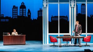 Sayer Keeley as Buddy and Brent Teclaw as Walter in Stages Theatre Company''s Elf the Photo