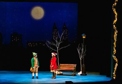 Sayer Keeley as Buddy and Josie Turk as Jovie in Stages Theatre Company''s Elf the Mu Photo