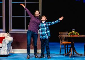 Shana Eisenberg as Emily Hobbs and Will Buckler as Michael Hobbs in Stages Theatre Co Photo