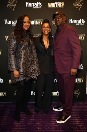 LAS VEGAS, NEVADA - NOVEMBER 14: Pat Houston, Donna Houston and Gary Houston arrive a Photo