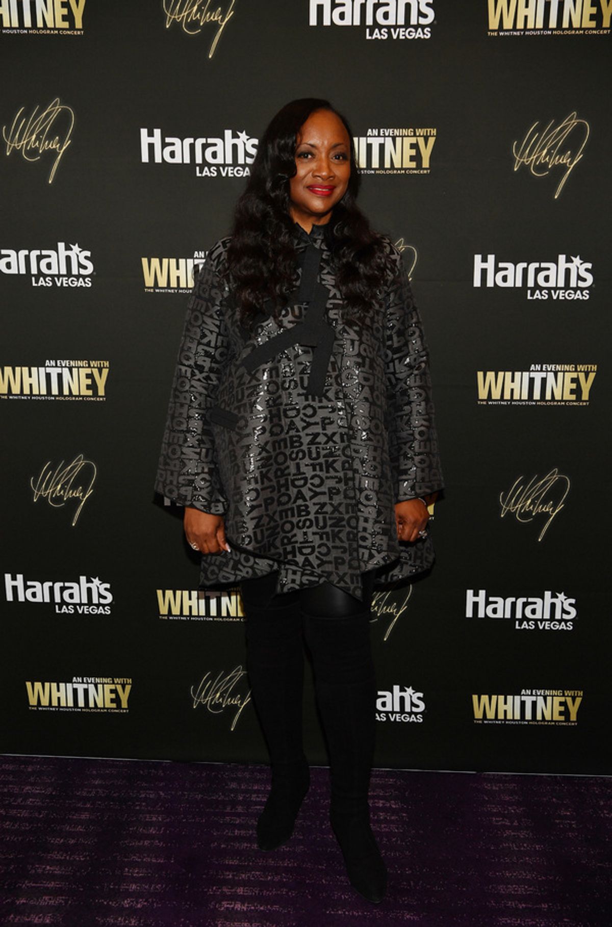 LAS VEGAS, NEVADA - NOVEMBER 14: Pat Houston arrives at An Evening With Whitney: The Whitney Houston Hologram Concert at Harrah's Las Vegas on November 14, 2021 in Las Vegas, Nevada. (Photo by Denise Truscello/Getty Images for An Evening with Whitney) at 