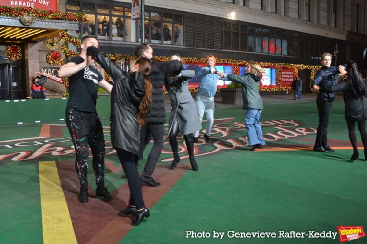 The Singing Christmas Tree Dancers at Photos: Cast of WICKED, SIX, and More Rehearse For the Macy's Thanksgiving Day Parade