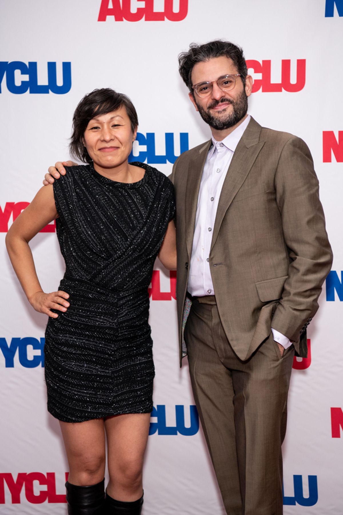 Jess McLeod and Arian Moayed  at 