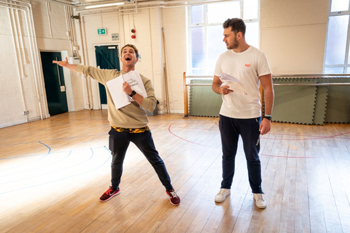 AJ and Curtis Pritchard at Photos: Inside Rehearsal For CINDERELLA Pantomime at the Wolverhampton Grand Theatre