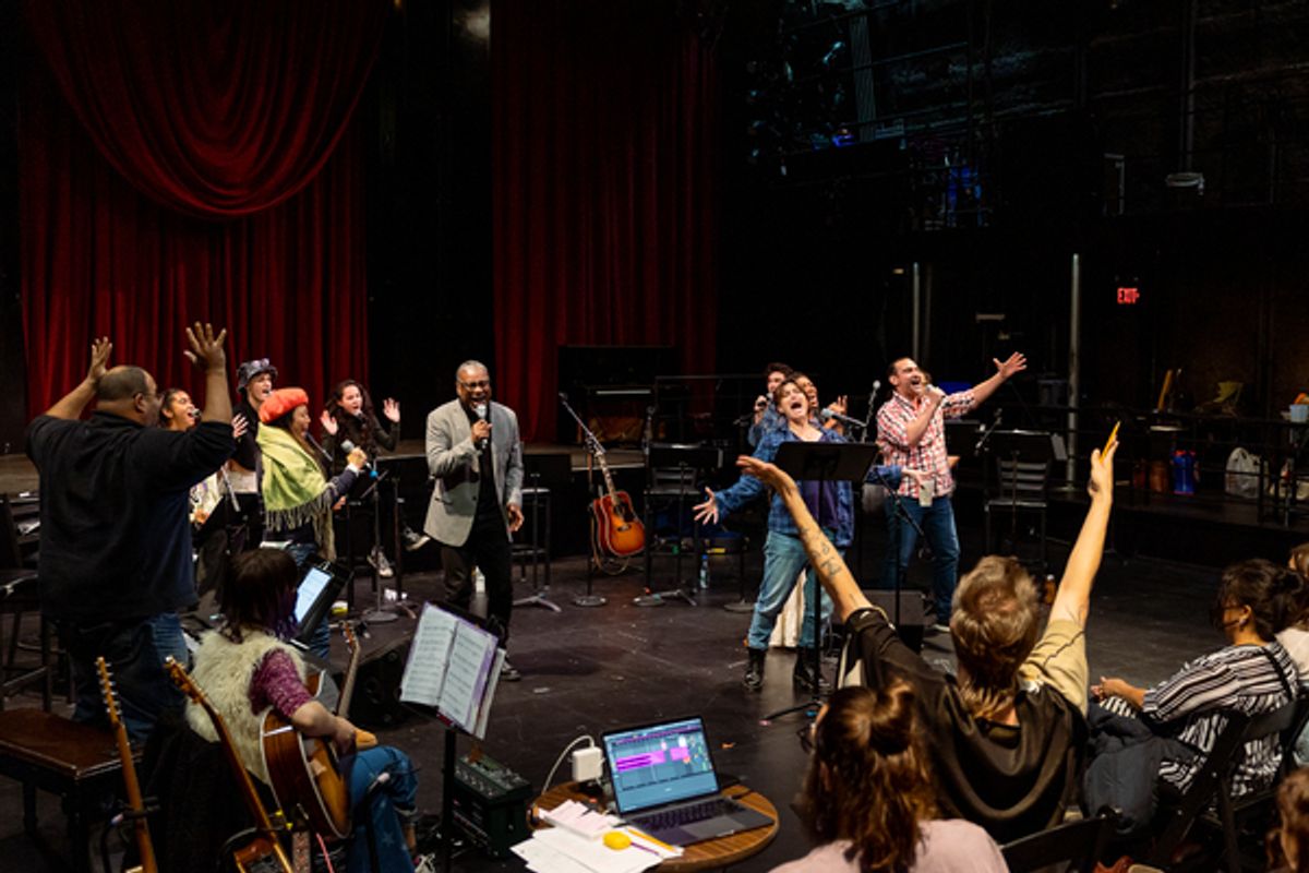 The company at Photos: Check Out New Images of Idina Menzel, YDE & More in Rehearsals for WILD: A Musical Becoming