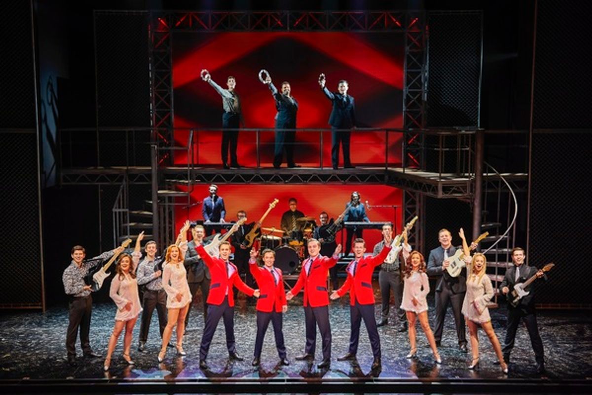 The cast at Photos: First Look at the UK & Ireland Tour of JERSEY BOYS