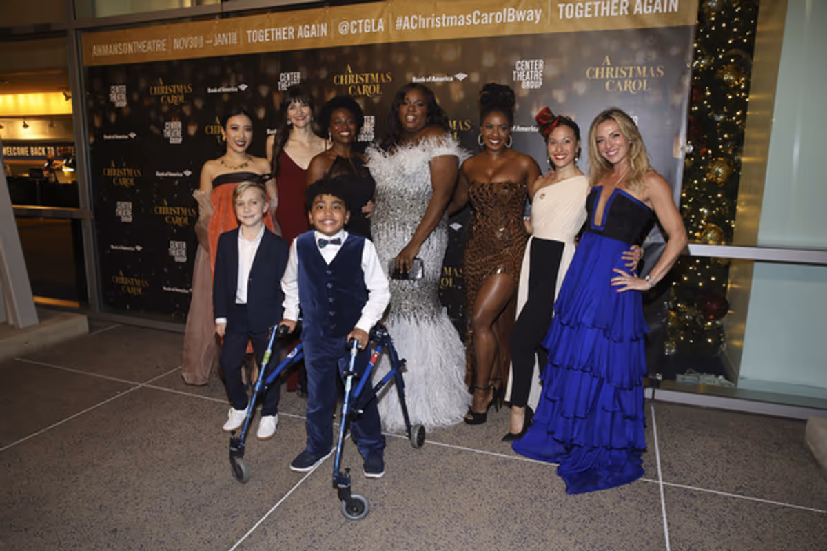 Company members pose before the opening night performance of ?A Christmas Carol? at Center Theatre Group/Ahmanson Theatre on Dec. 1, 2021, in Los Angeles, California. (Photo by Nicholas Gingold/Captur at Photos: Inside Opening Night of A CHRISTMAS CAROL At Center Theatre Group