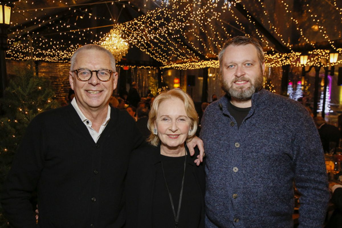 From left, Center Theatre Group Artistic Director Michael Ritchie, Kate Burton and their son Morgan Ritchie pose before the opening night performance of ?A Christmas Carol? at Center Theatre Group/Ahm at 