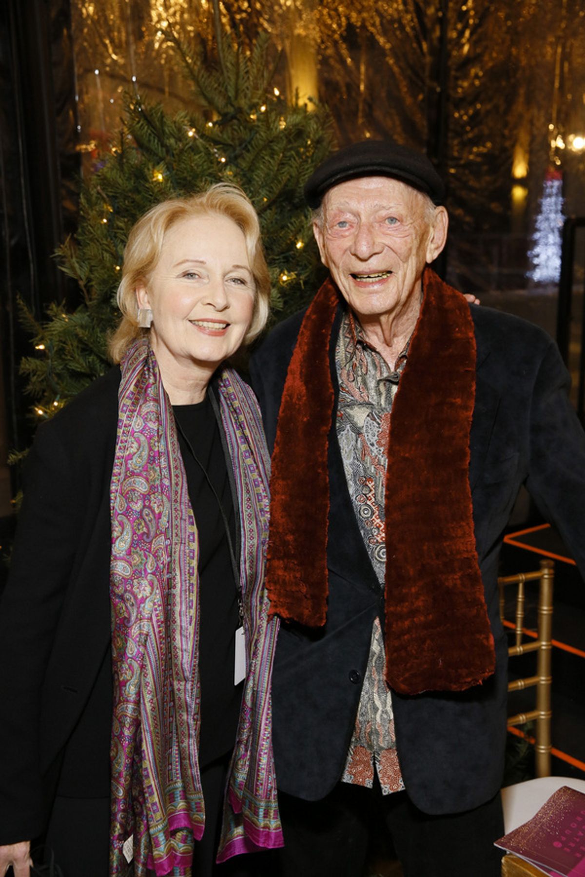 From left, Cast member Kate Burton and Alan Mandell pose before the opening night performance of ?A Christmas Carol? at Center Theatre Group/Ahmanson Theatre on Dec. 1, 2021, in Los Angeles, Californi at 