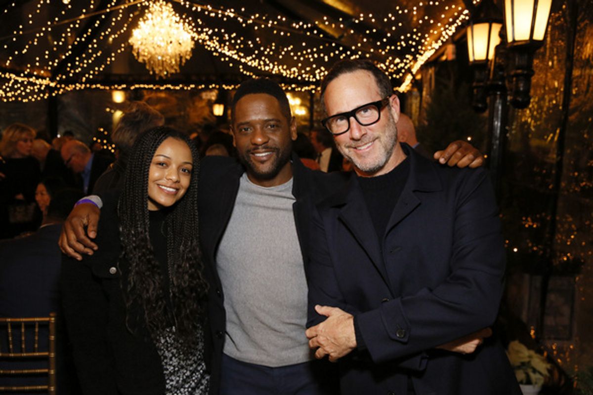 From left, Brielle Underwood, actor Blair Underwood and Center Theatre Group Board Member Richard Weitz pose before the opening night performance of ?A Christmas Carol? at Center Theatre Group/Ahmanso at 