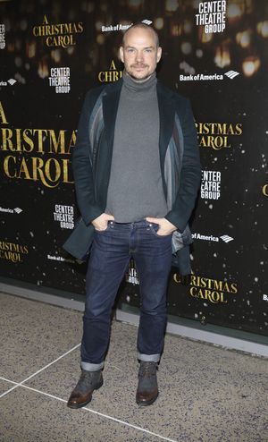 Peter Paige arrives for the opening night performance of ?A Christmas Carol? at Cente Photo