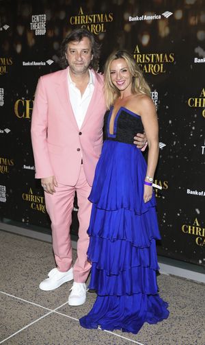 From left, British costume designer Rob Howell and choreographer Lizzi Gee arrives fo Photo