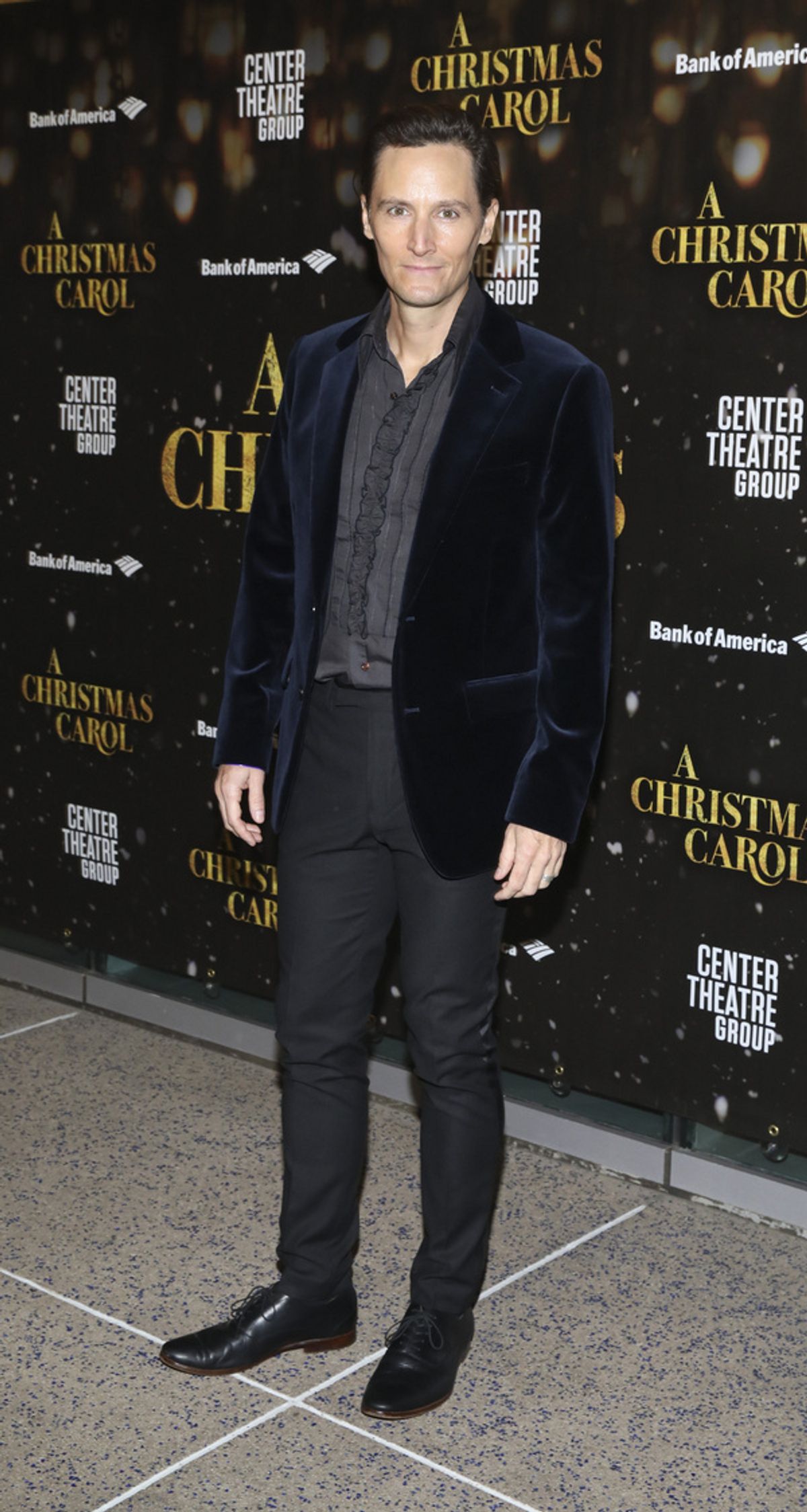 Christian Barillas arrives for the opening night performance of ?A Christmas Carol? at Center Theatre Group/Ahmanson Theatre on Dec. 1, 2021, in Los Angeles, California. (Photo by Nicholas Gingold/Cap at 