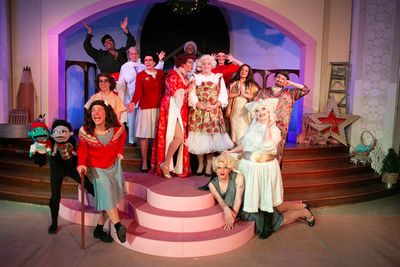 The cast of Hell in a Handbag Productions’ holiday favorite Christmas Dearest. Photo