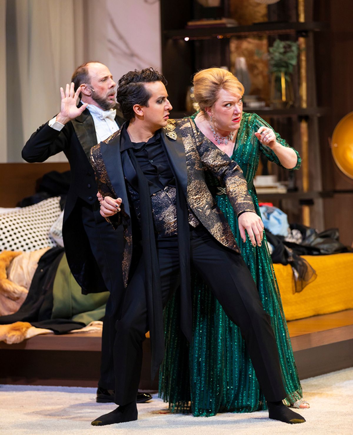 Patrick Richwood, Greg Cuellar, and Kristine Nielsen at 