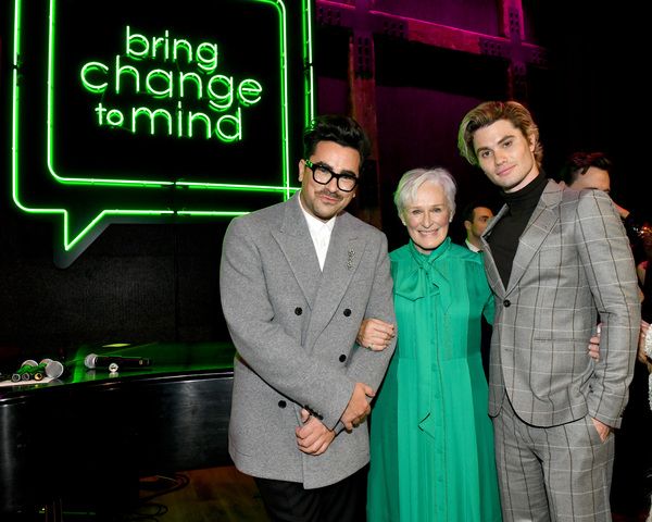 Dan Levy, Glenn Close, and Chase Stokes Photo