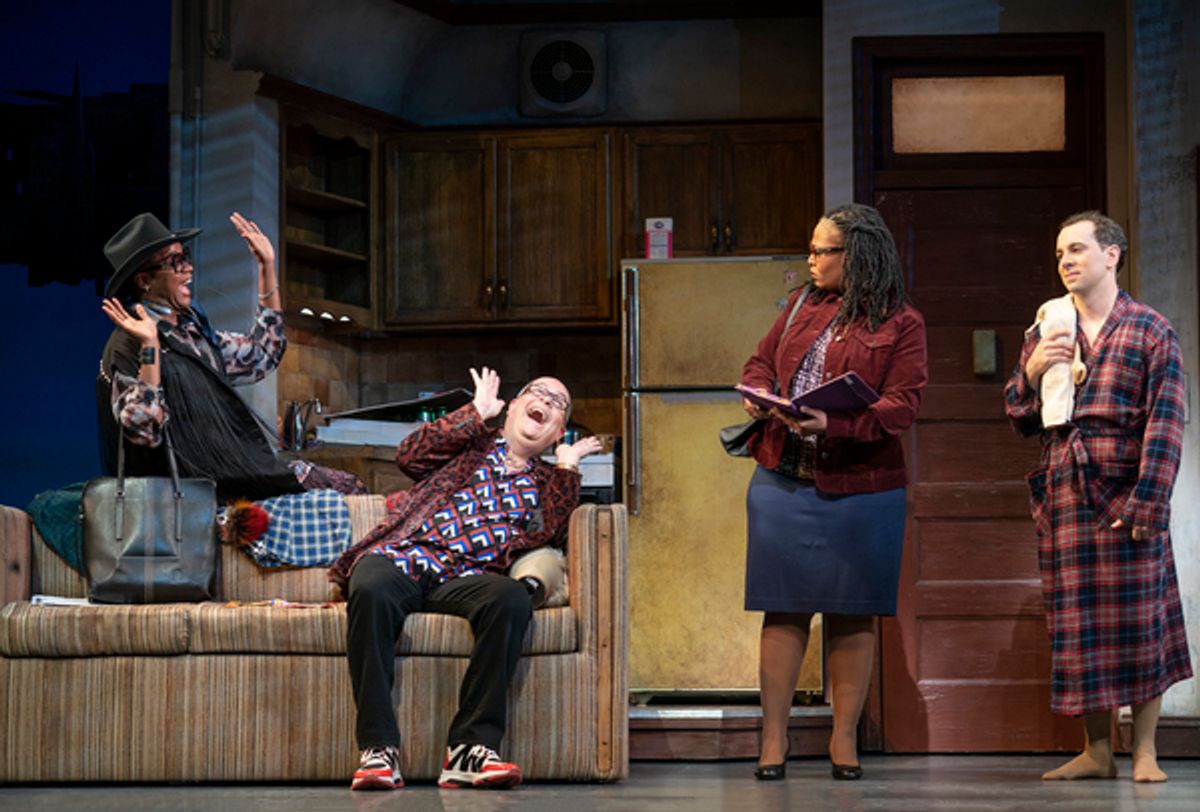 Harrison Ghee, Brad Oscar, Charity Angél Dawson and Rob McClure at 