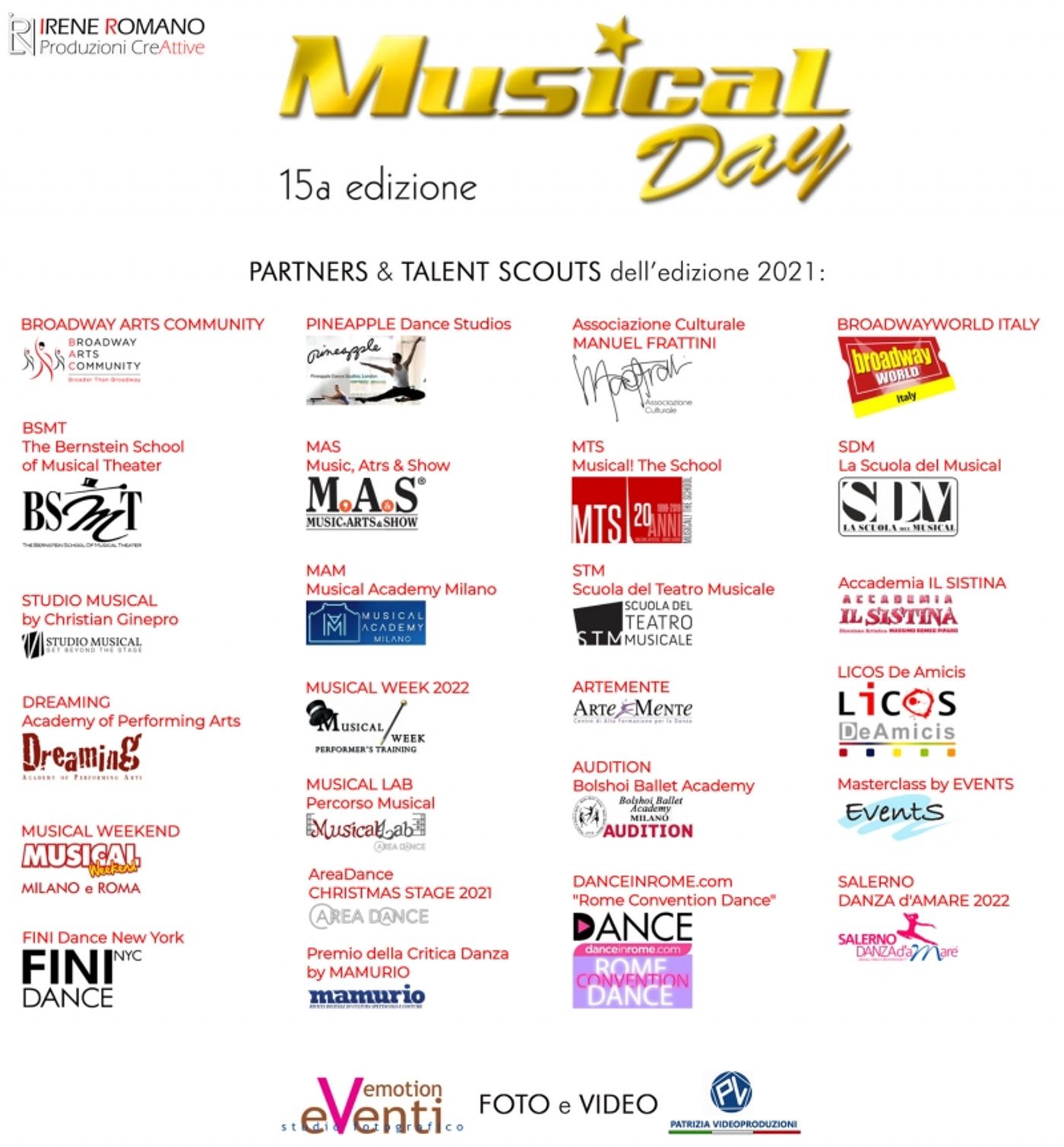 le borse di studio per i partecipanti al musical day 2021