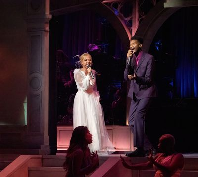 Cheyenne Wells and Brian McKnight Jr. Photo