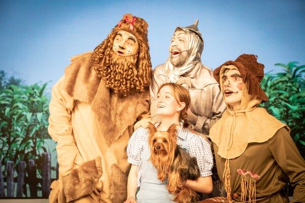 The Cowardly Lion (Chris Serface), Dorothy (Jolee Zamira), Tin Man (Noah Bruckshen) & Photo