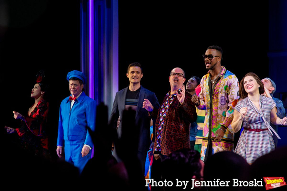 The cast of MRS. DOUBTFIRE at Photos: MRS. DOUBTFIRE Takes Opening Night Bows on Broadway