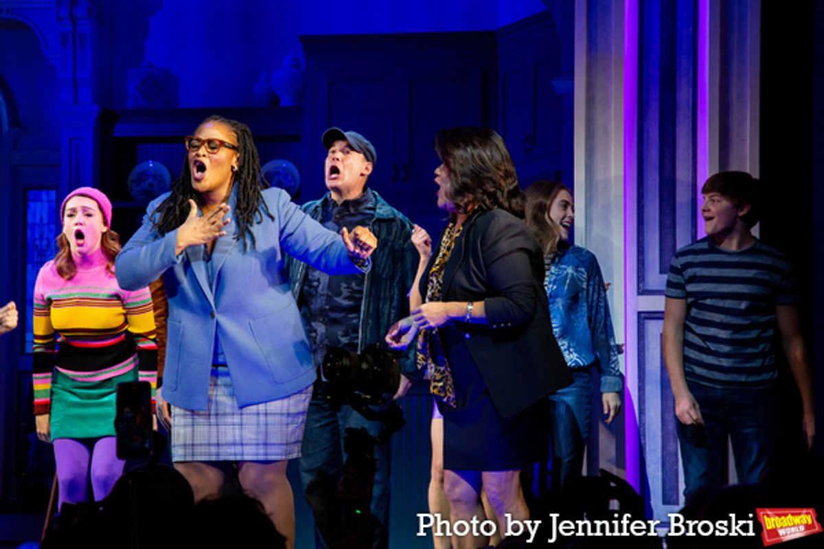 The cast of MRS. DOUBTFIRE at Photos: MRS. DOUBTFIRE Takes Opening Night Bows on Broadway