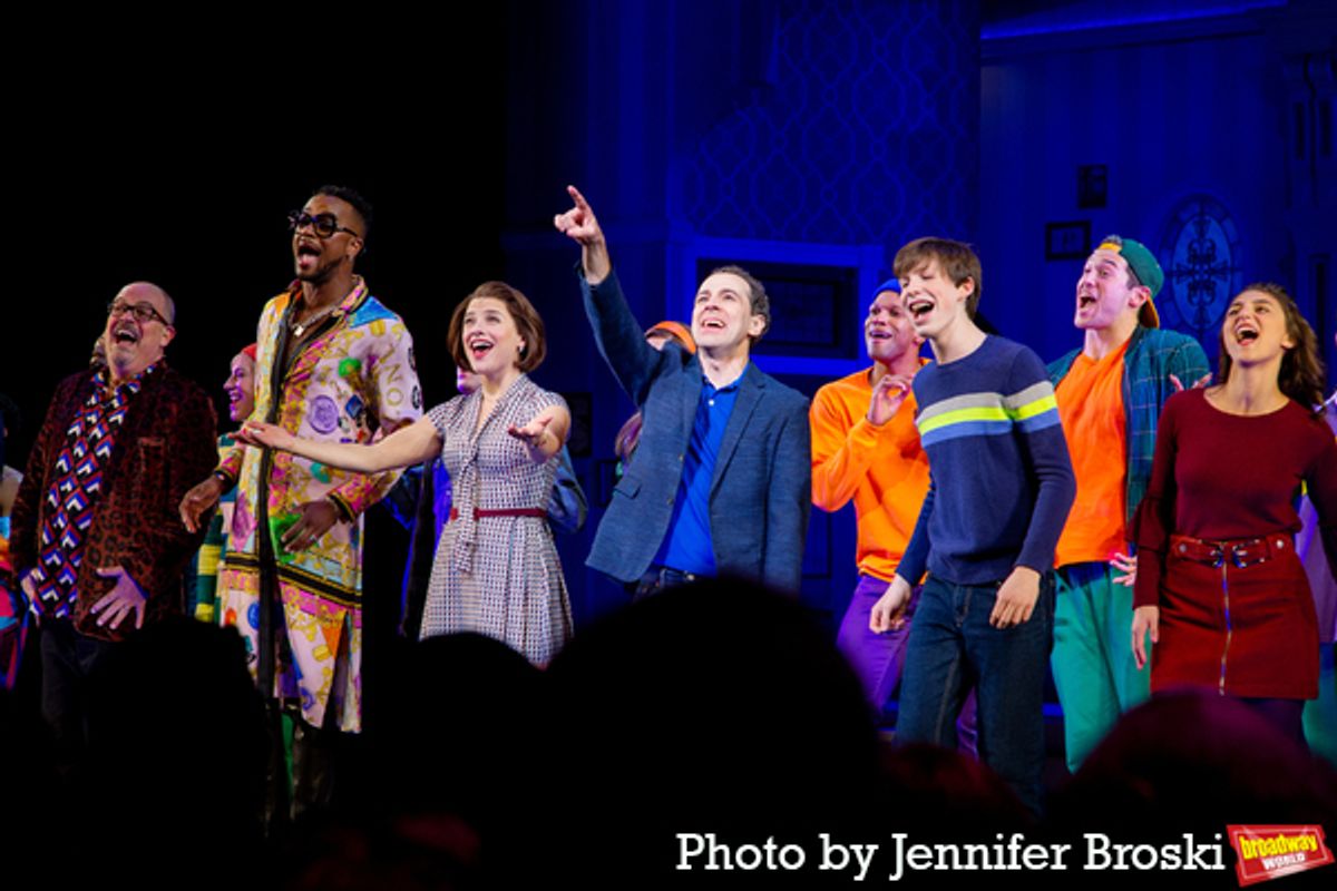 Brad Oscar, J. Harrison Ghee, Jenn Gambatese, Rob McClure, Jake Ryan Flynn, Analise Scarpaci, and the cast of MRS. DOUBTFIRE at 