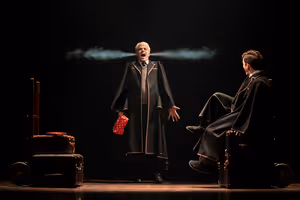 Brady Dalton Richards as Scorpius Malfoy and James Romney as Albus Potter
@ BroadwayWorld Brady Dalton Richards as Scorpius Malfoy and James Romney as Albus Potter
Photo