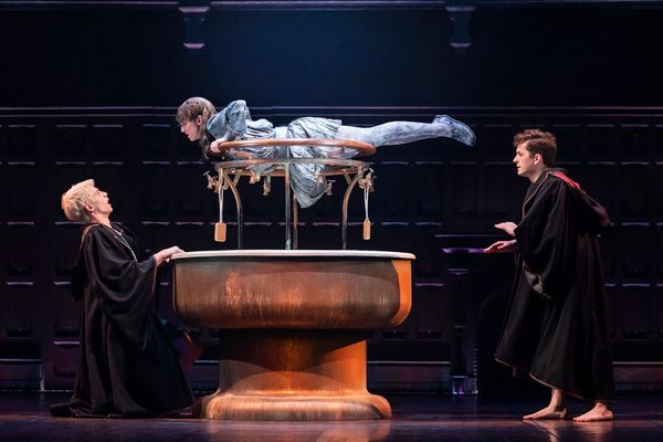 Brady Dalton Richards as Scorpius Malfoy, Michela Cannon as Moaning Myrtle and James  Photo