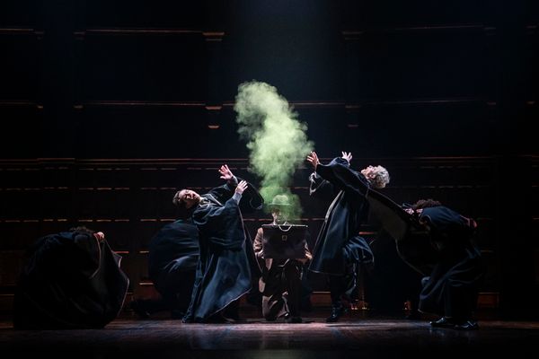 James Romney as Albus Potter, Brady Dalton Richards as Scorpius Malfoy and company
 Photo