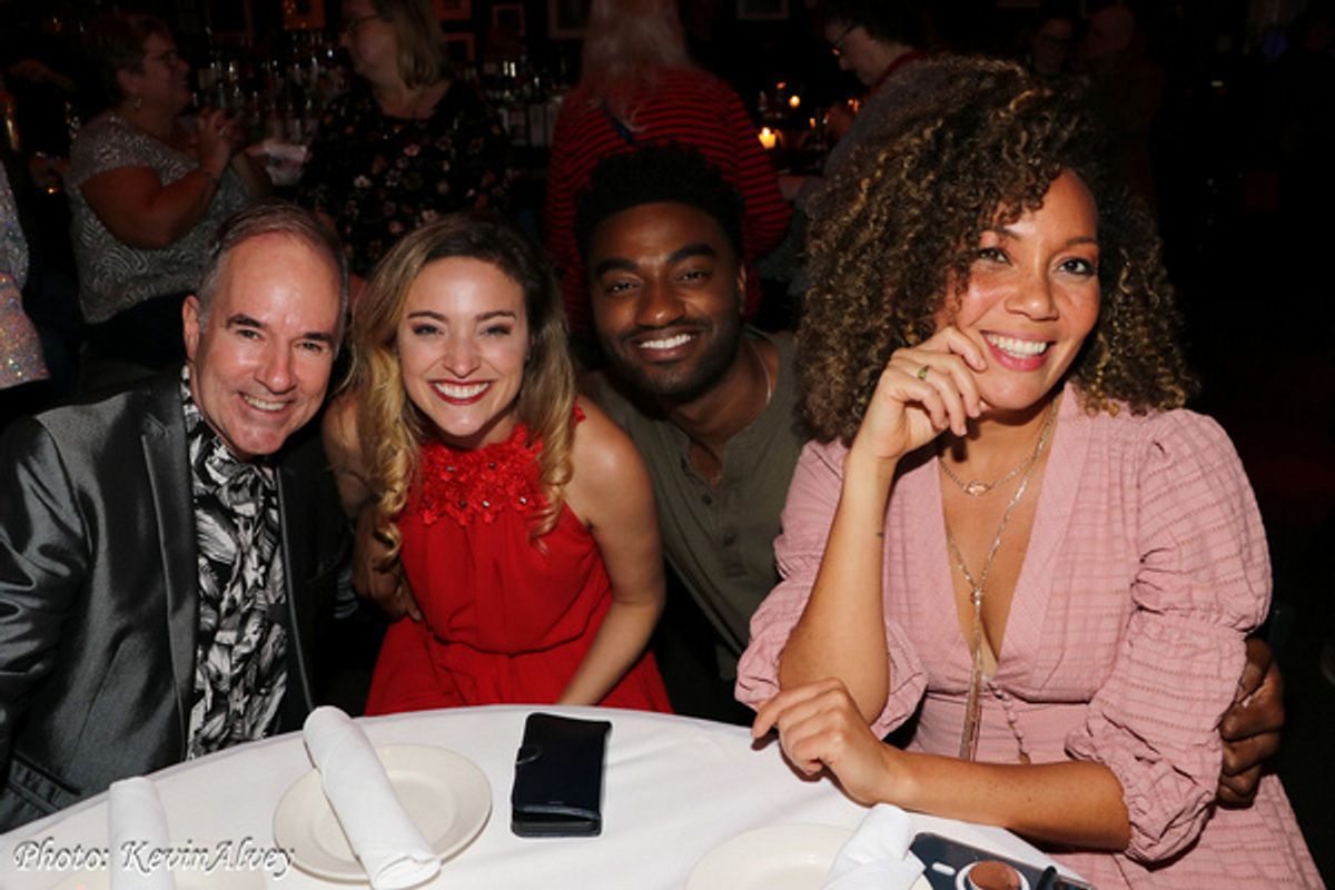 Stephen Flaherty, Christy Altomare, Jelani Alladin, Cassondra James at 