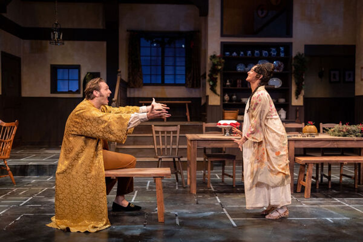 Kyle T. Hester and Chelsea Kurtz at Photos: Ensemble Theatre Company Presents THE WICKHAMS: CHRISTMAS AT PEMBERLEY