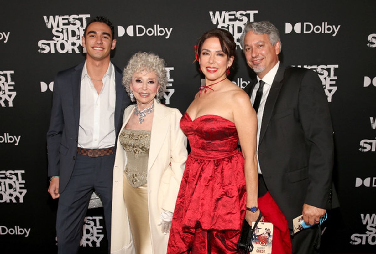 Rita Moreno (second from L), Fernanda Luisa Gordon (second from R), and guests  at 