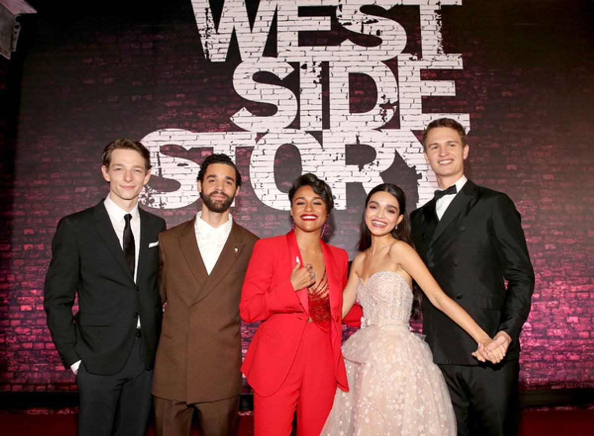 Mike Faist, David Alvarez, Ariana DeBose, Rachel Zegler and Ansel Elgort  at 
