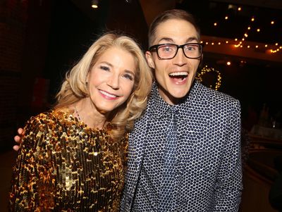 Candace Bushnell and Dan Clay (aka "Carrie Dragshaw") Photo