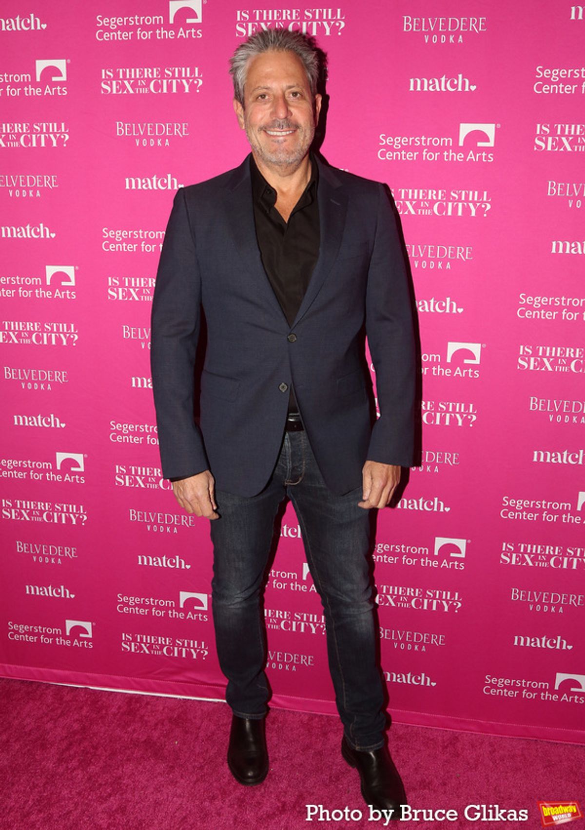 Darren Star poses at the opening night of the new Candace Bushnell one-woman show 'Is There Still Sex In The City?' at The Daryl Roth Theatre on December 7, 2021 in New York City. (Photo by Bruce Glikas/Getty Images) at 