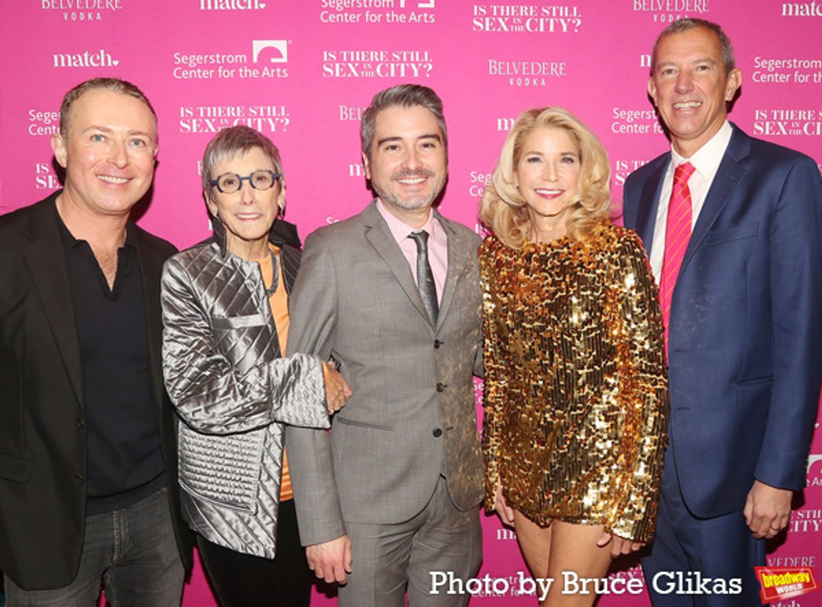 Daryl Roth Producer Marc Johnston, Producer Robyn Goodman, Producer Josh Fiedler, Candace Bushnell and Producer Alex Fraser  at 
