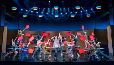 Eric Huffman (Damian Hubbard) and the National Touring Company of 
Mean Girls
 Photo