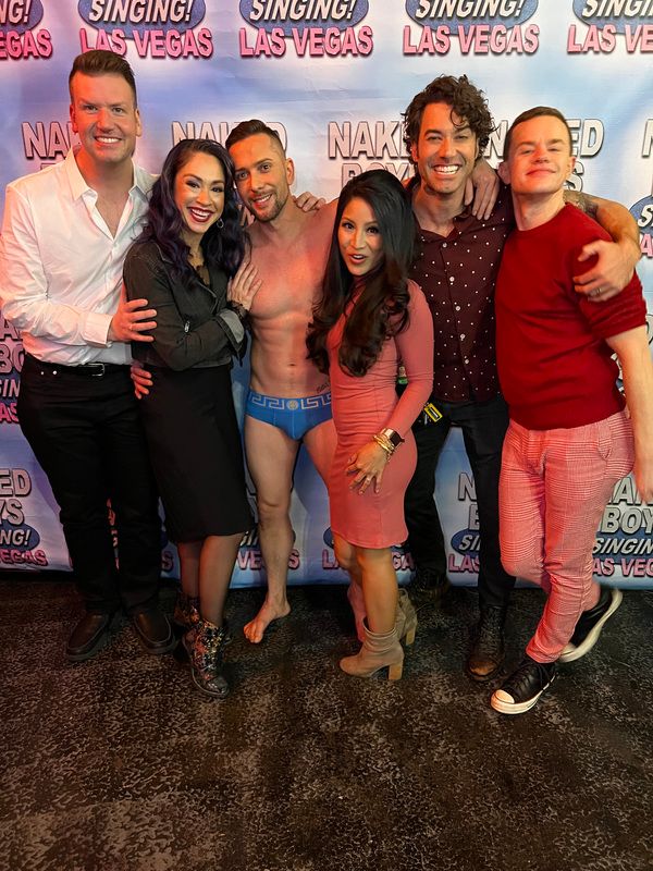 Photos: Casts of NAKED BOYS SINGING & THIS IS CHRISTMAS Visit Each Other's Shows!  Image