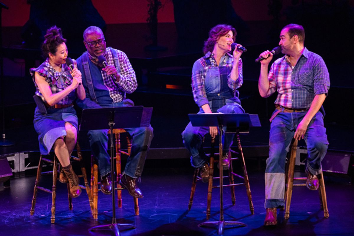 Deborah S. Craig, Kingsley Leggs, Idina
Menzel, and Javier Muñoz  at 