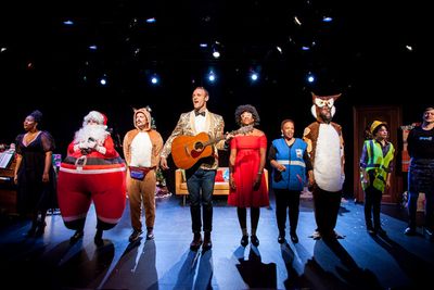 The cast of Theatre Horizon?s Holiday Spectacular. Photo
