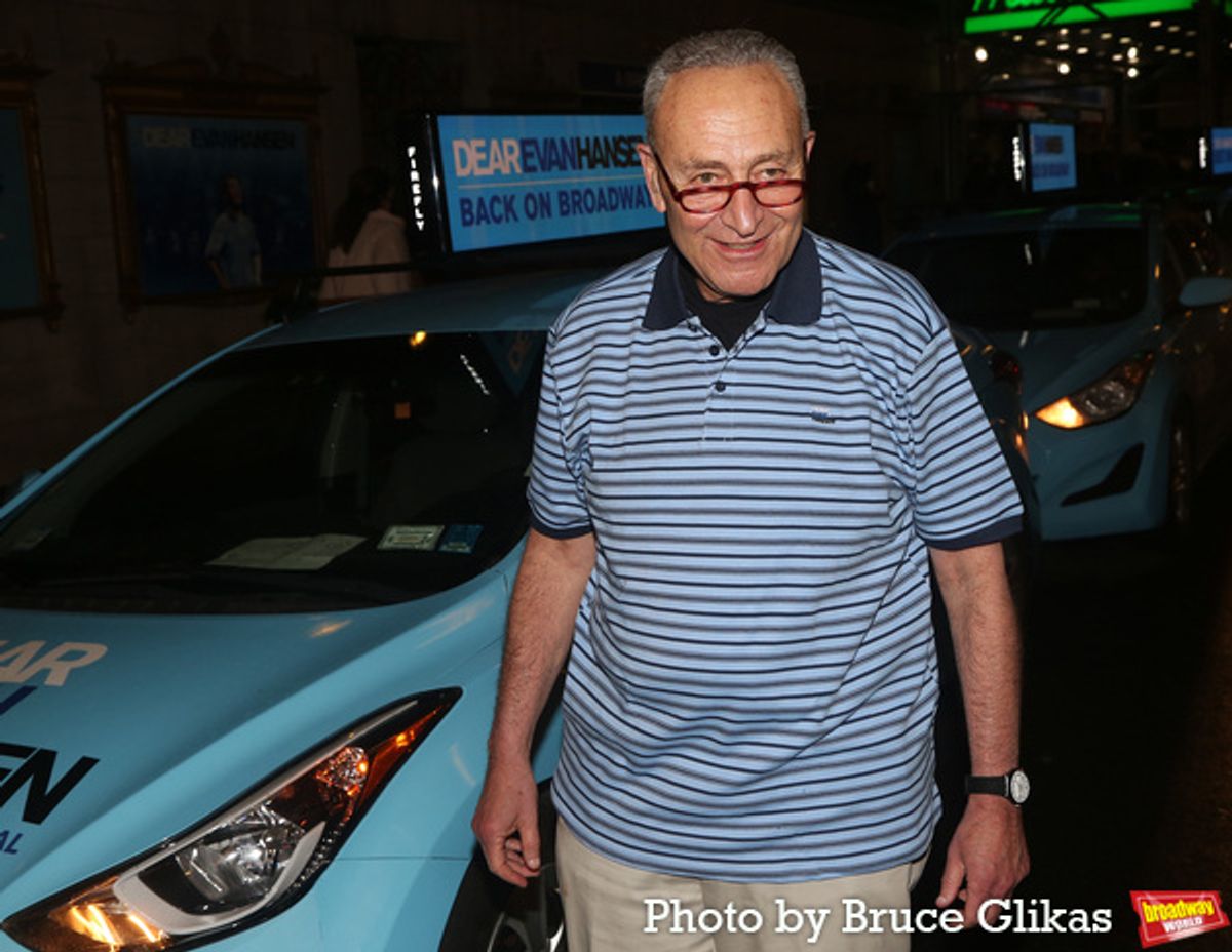 U.S. Senator Chuck Schumer of New York at Photos: Inside DEAR EVAN HANSEN's Reopening Night on Broadway!