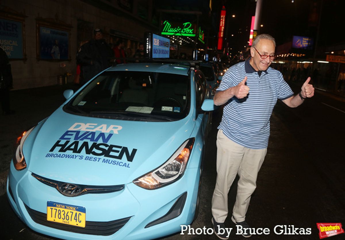 U.S. Senator Chuck Schumer of New York at Photos: Inside DEAR EVAN HANSEN's Reopening Night on Broadway!