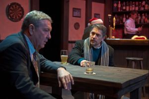 L-R Kevin Adams, Mike Kozemchack, and Josh Stocklin in The Keegan Theatre's performance of An Irish Carol. Photo courtesy of the production. @ BroadwayWorld L-R Kevin Adams, Mike Kozemchack, and Josh Stocklin in The Keegan Theatre's performan Photo