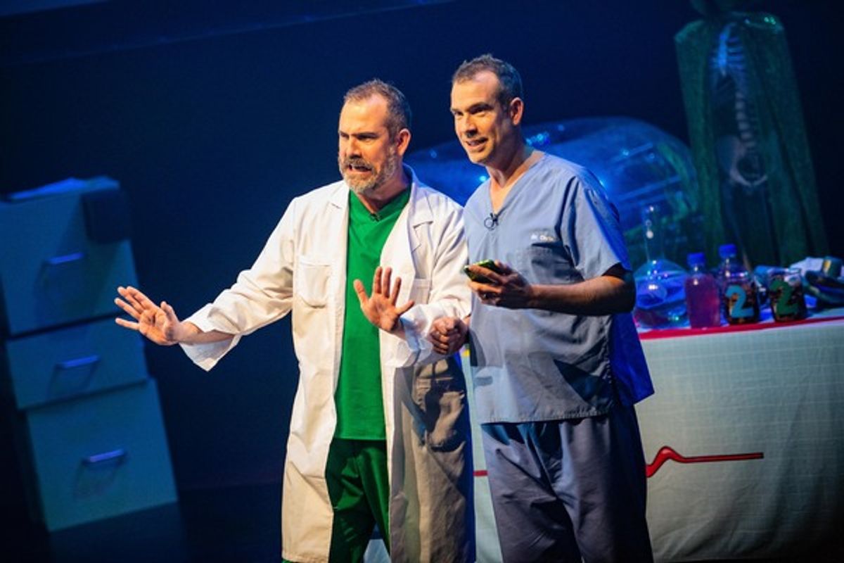 Dr. Xand and Chris van Tulleken at Photos: First Look at OPERATION OUCH! at the Lyric Theatre