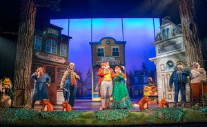 Doc Bullfrog (Puppeteer: Jordan Brownlee), LaVon Fisher-Wilson, Left Squirrels (Puppeteer: Anney Ozar), Jakeim Hart, Kevin Covert, Laura Woyasz, Right Squirrels (Puppeteer: Matt Furtado), Steven Huynh, J. Antonio Rodriguez @ BroadwayWorld Doc Bullfrog (Puppeteer: Jordan Brownlee), LaVon Fisher-Wilson, Left Squirrels (Puppe Photo